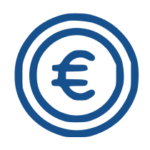 icone euros en bleu
